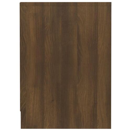 Tv-bord 102x37,5x52,5 cm konstrueret træ brun egetræsfarve