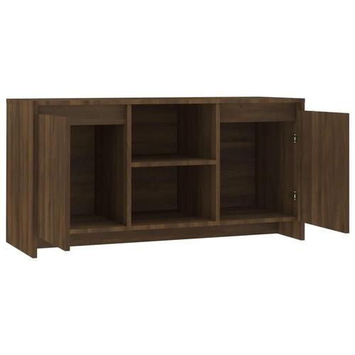 Tv-bord 102x37,5x52,5 cm konstrueret træ brun egetræsfarve