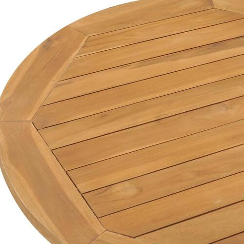 Havebord Ø90x75 cm massivt teaktræ