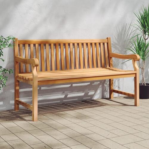 Havebænk 150 cm massivt teaktræ