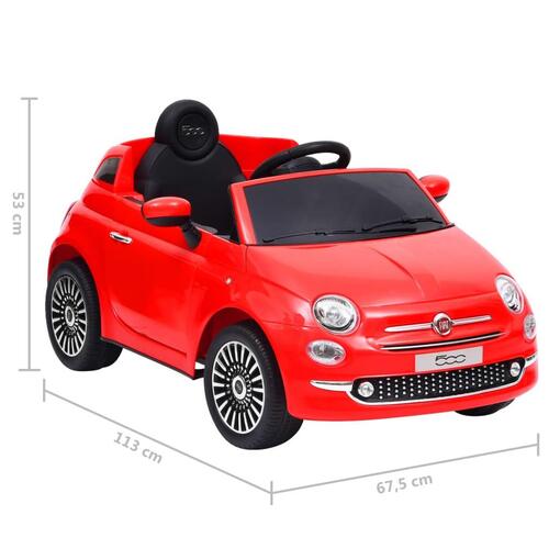 Elektrisk bil til børn Fiat 500 rød