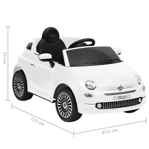 Elektrisk bil til børn Fiat 500 hvid