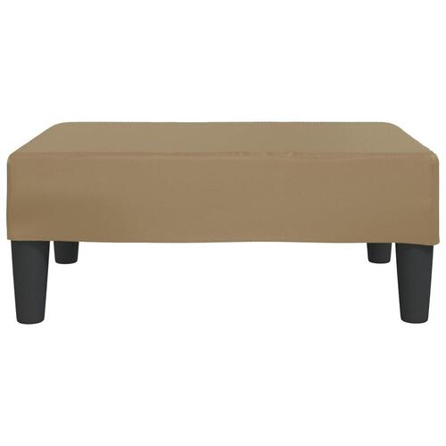 Fodskammel 78x56x32 cm kunstlæder cappuccinofarvet