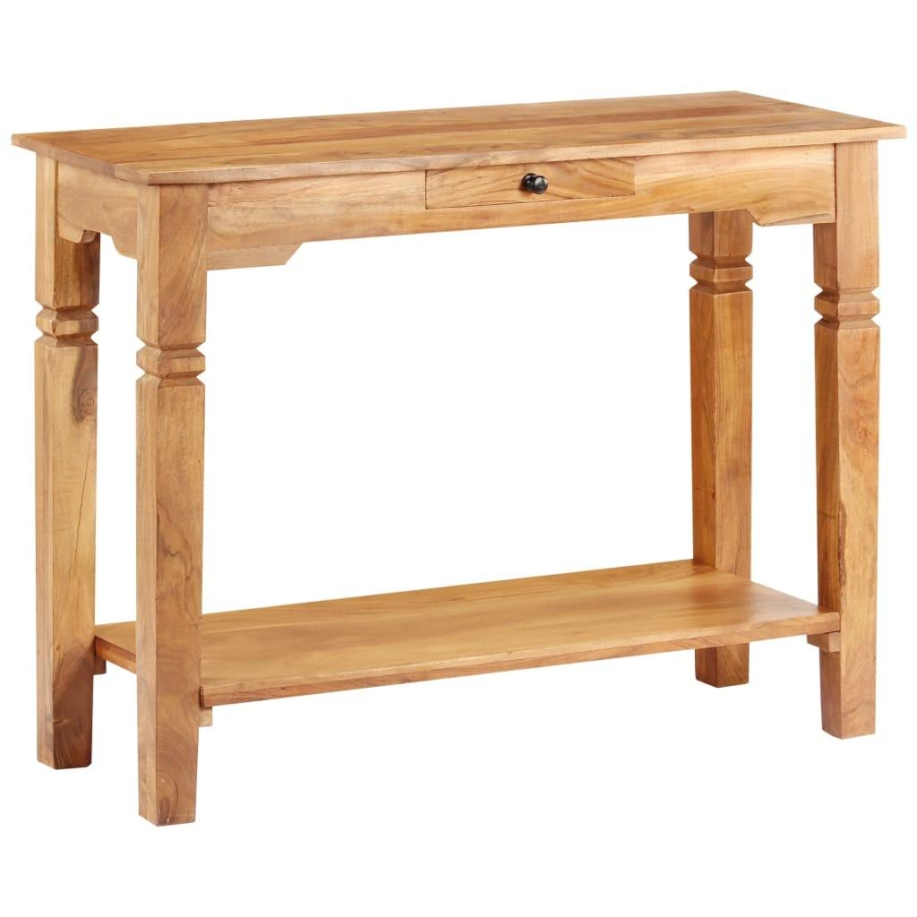 Konsolbord 100x40x76 cm massivt akacietræ