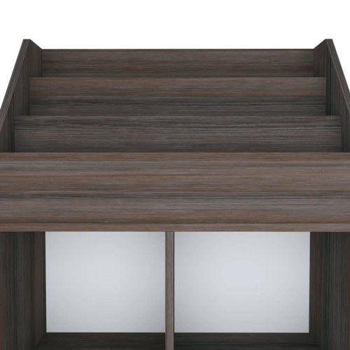 Magasinreol 71×30×114 cm - konstrueret træ i grå og sonoma-eg