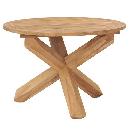 Havebord Ø110x75 cm massivt teaktræ