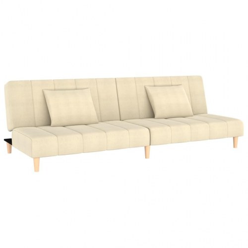 2-personers sovesofa stof cremefarvet