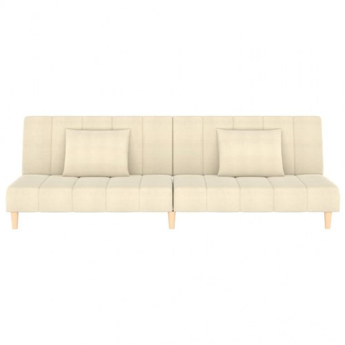 2-personers sovesofa stof cremefarvet