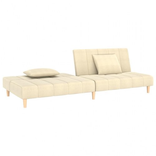 2-personers sovesofa stof cremefarvet