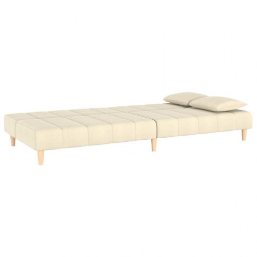 2-personers sovesofa stof cremefarvet