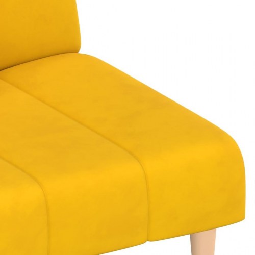 2-personers sovesofa fløjl gul