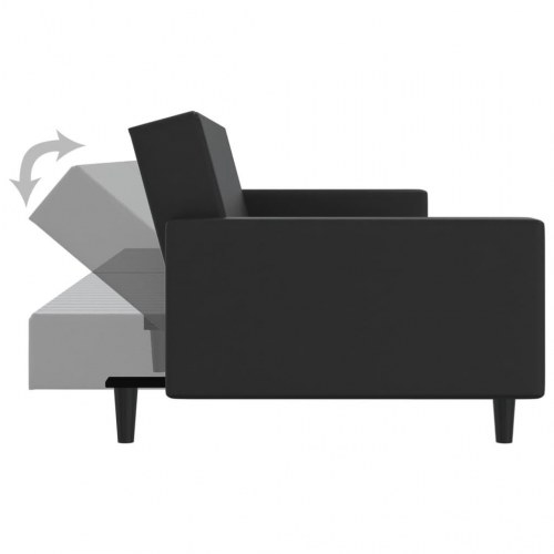 2-personers sovesofa kunstlæder brun
