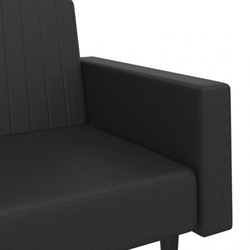 2-personers sovesofa kunstlæder brun