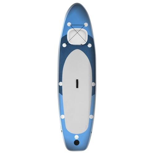 Oppusteligt paddleboardsæt 330x76x10 cm havblå