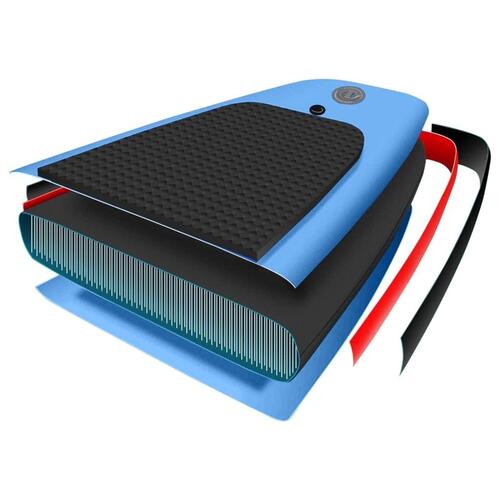 Oppusteligt paddleboardsæt 330x76x10 cm havblå