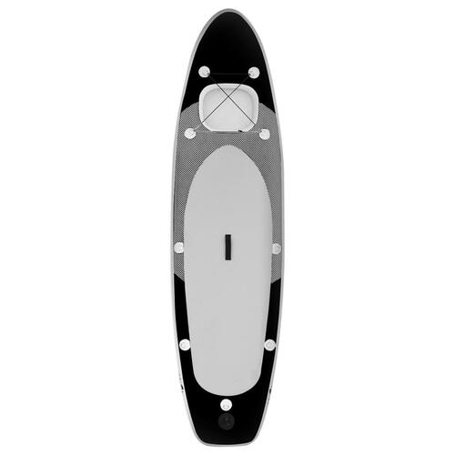Oppusteligt paddleboardsæt 330x76x10 cm sort