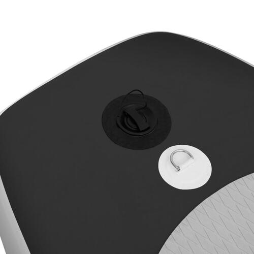 Oppusteligt paddleboardsæt 360x81x10 cm sort