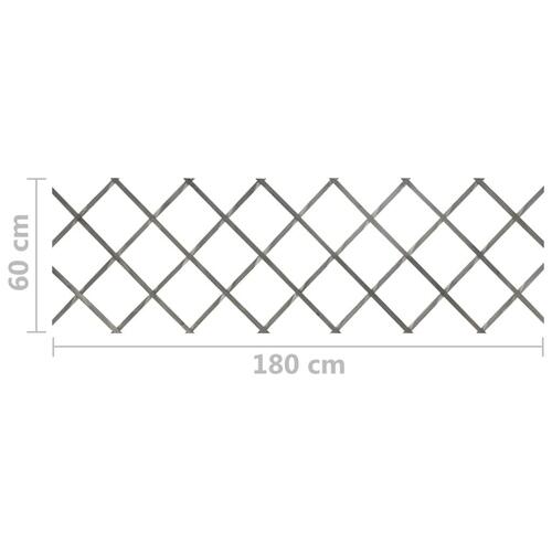 Espalierhegn 5 stk. 180x60 cm massivt fyrretræ grå