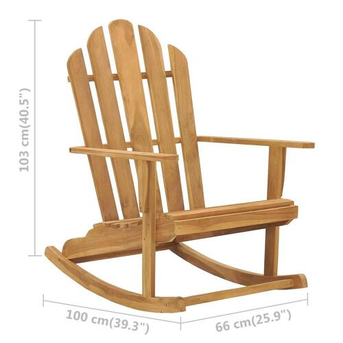 Adirondack-gyngestol massivt teaktræ