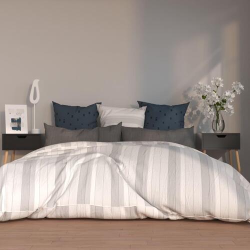 Sengeborde 2 stk. 40x40x56 cm spånplade sort