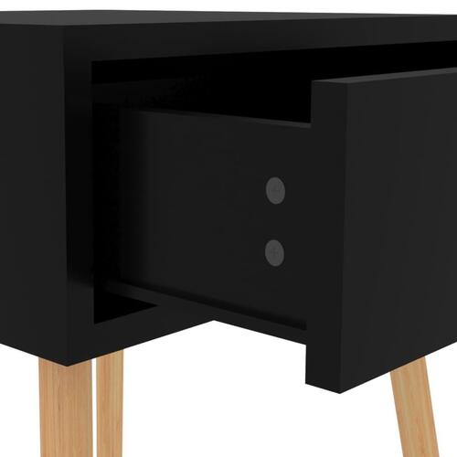 Sengeborde 2 stk. 40x40x56 cm spånplade sort