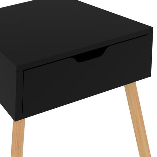 Sengeborde 2 stk. 40x40x56 cm spånplade sort