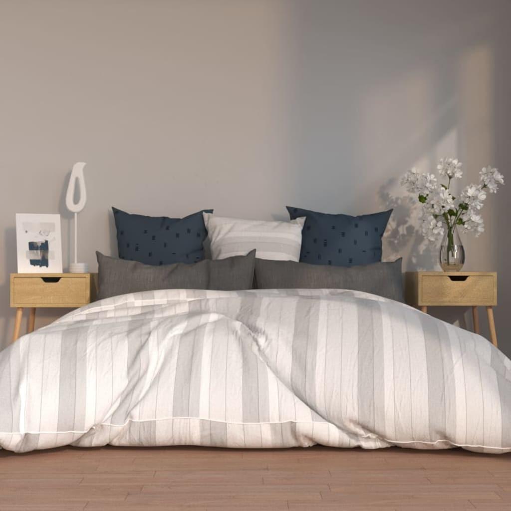 Sengeborde 2 stk. 40x40x56 cm spånplade sonoma-eg