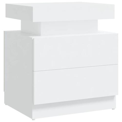 Sengebord 45x35x52 cm spånplade hvid