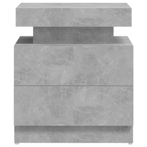 Sengebord 45x35x52 cm spånplade betongrå