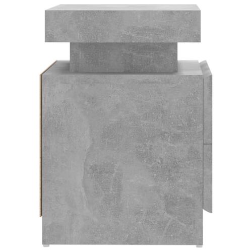 Sengebord 45x35x52 cm spånplade betongrå