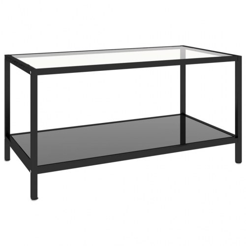 Stueborde i industrielt design - 2 stk., hærdet glas, sort