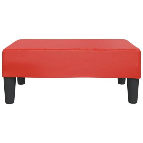 Fodskammel 78x56x32 cm kunstlæder rød