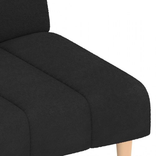 2-personers sovesofa fløjl sort
