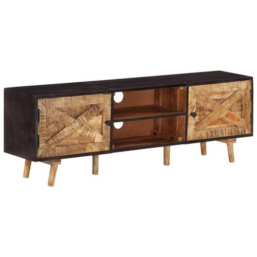 Tv-bord 140x30x46 cm ru mangotræ og massivt akacietræ