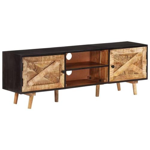 Tv-bord 140x30x46 cm ru mangotræ og massivt akacietræ