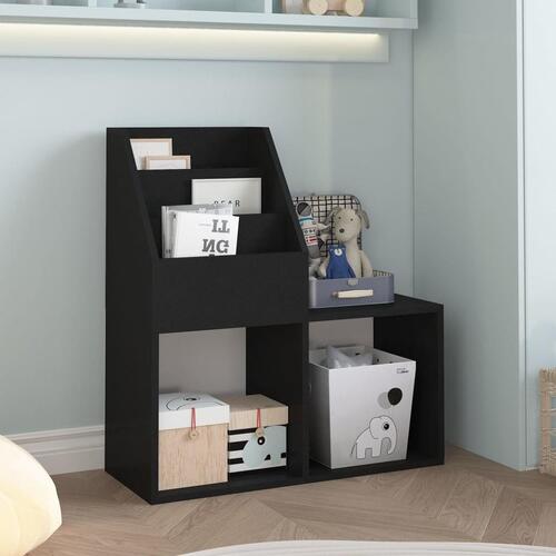 Magasinholder til børn 71x30x78,5 cm spånplade sort