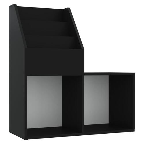 Magasinholder til børn 71x30x78,5 cm spånplade sort