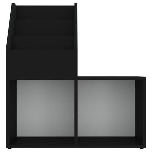 Magasinholder til børn 71x30x78,5 cm spånplade sort