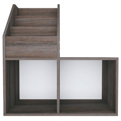 Magasinreol 71×30×78,5 cm - konstrueret træ i grå og sonoma-eg