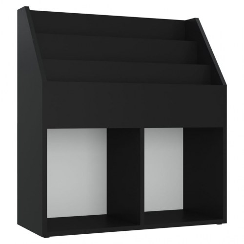 Magasinholder til børn 71x30x78,5 cm spånplade sort