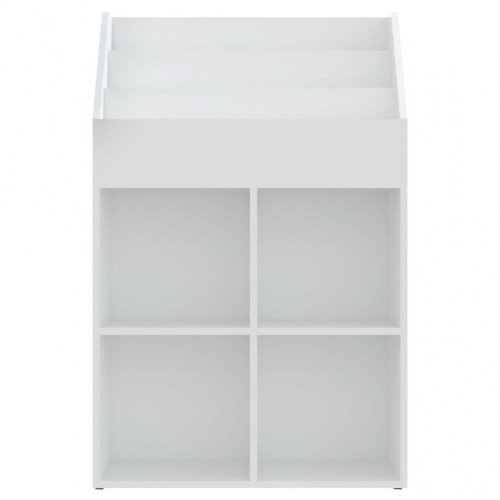 Magasinholder til børn 71x30x114 cm spånplade hvid