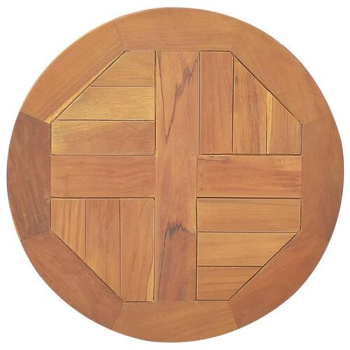 Bordplade 2,5 cm 40 cm rund massivt teaktræ