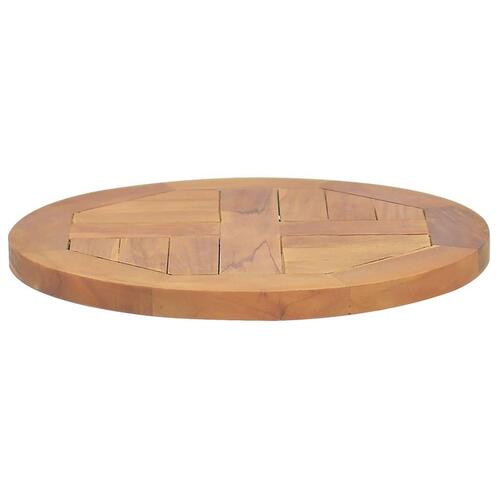 Bordplade 2,5 cm 40 cm rund massivt teaktræ