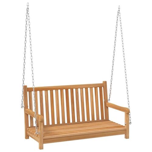 Gyngebænk 114x60x64 cm massivt teaktræ