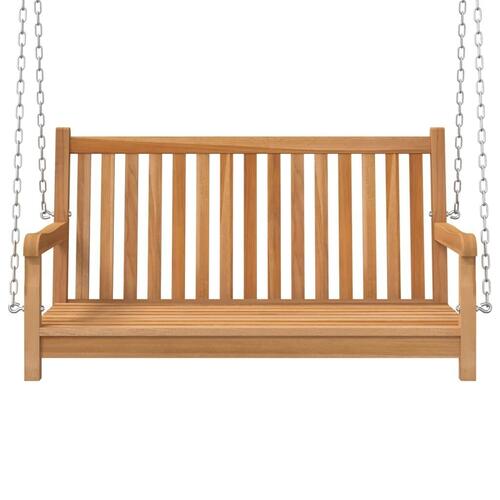 Gyngebænk 114x60x64 cm massivt teaktræ