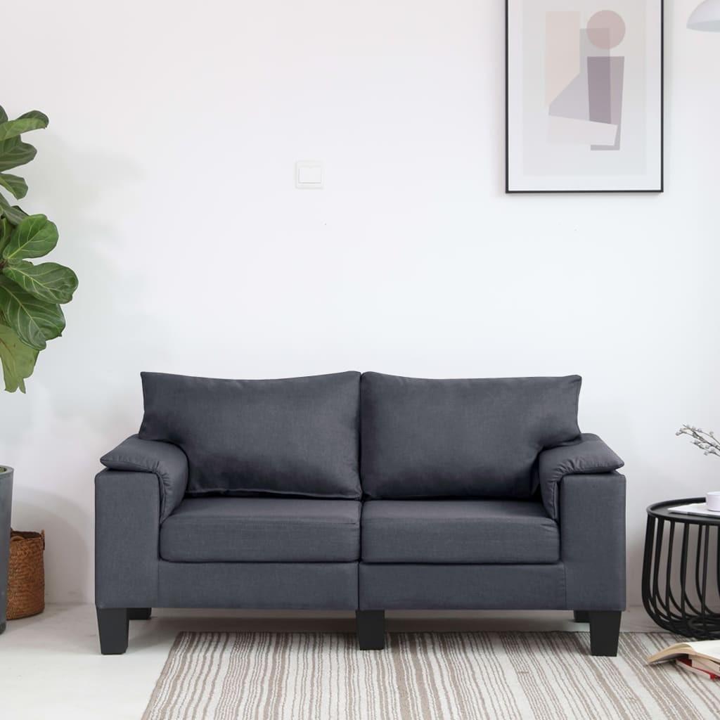 2-personers sofa stof mørkegrå