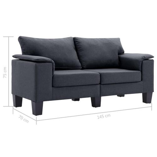 2-personers sofa stof mørkegrå