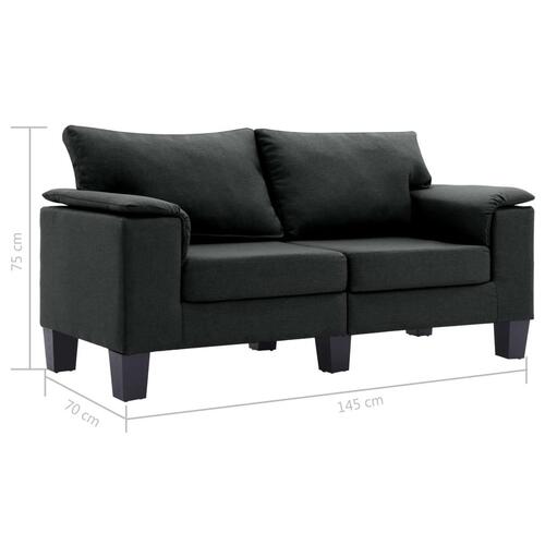 2-personers sofa stof sort