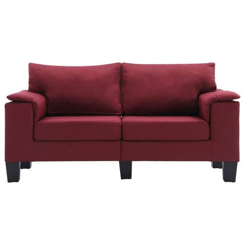 2-personers sofa stof vinrød