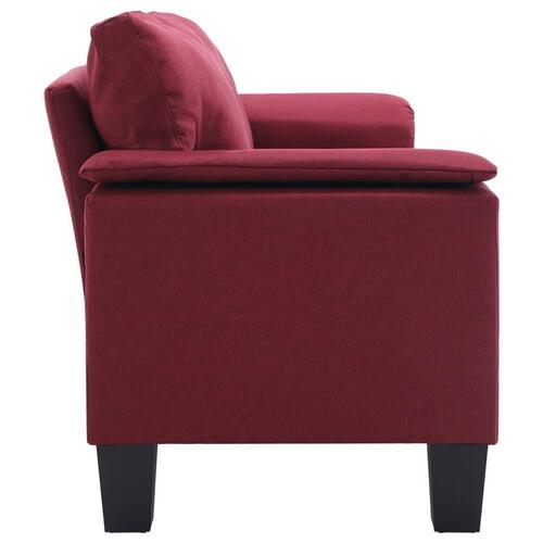 2-personers sofa stof vinrød
